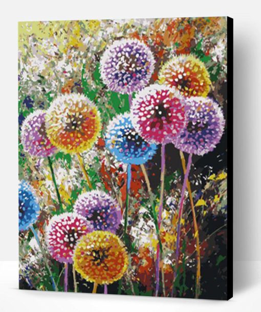 Colorful Dandelion Paint By Number