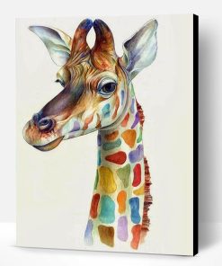 Funny Colorful Giraffe Paint By Number
