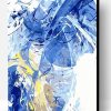 Blue Abstract Scenery Paint By Number