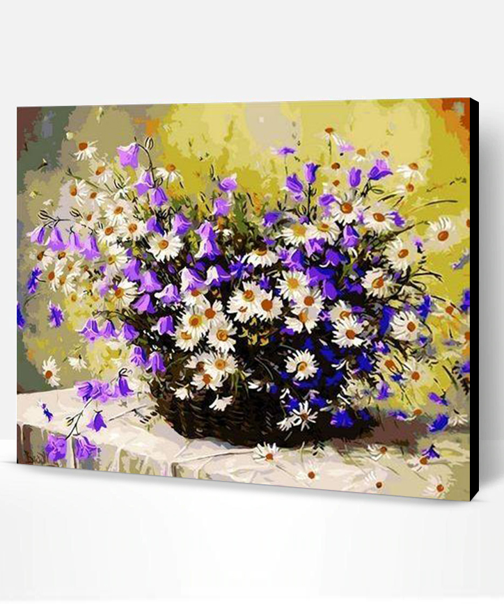 Purple Flowers Flowers Paint By Numbers - Paint By Numbers PRO