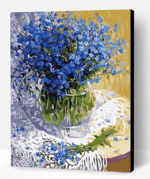 Blue Flowers Bouquet Paint By Number