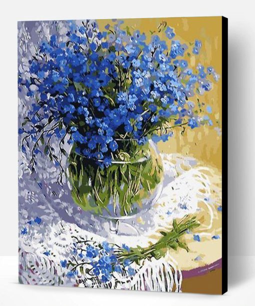 Blue Flowers Bouquet Paint By Number