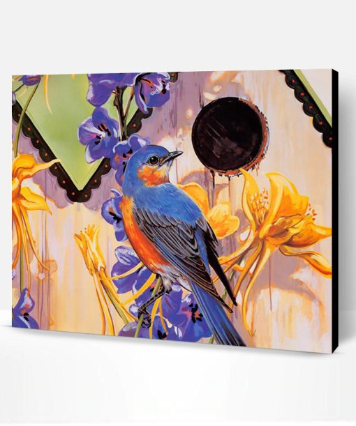 Garden Bluebirds Paint By Number