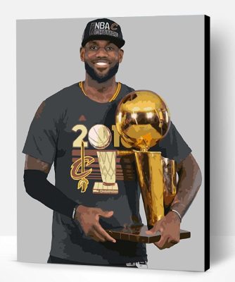 LeBron James with The Finals Trophy Paint By Number