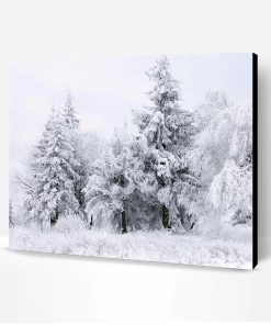 Fir Trees in The Snow Paint By Number