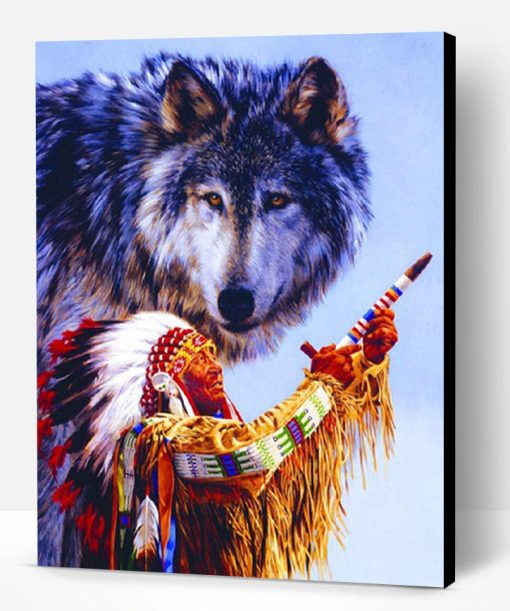 Native American Wolf Paint By Number