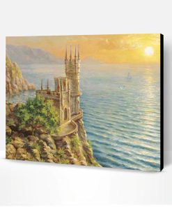 Swallow's Nest Castle Sunset Paint By Number