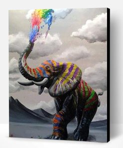 Rainbow Elephant Paint By Number