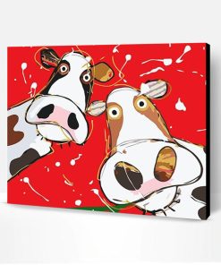 Two Red Cows Paint By Number
