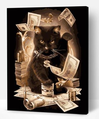 Cat And Money Paint By Number