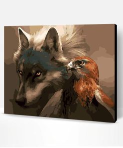 Wolf And Hawk Paint By Number