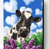 Cow In The Flowers Paint By Number