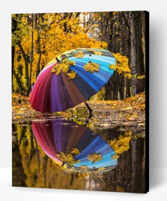 Forest Colorful Umbrella Paint By Number