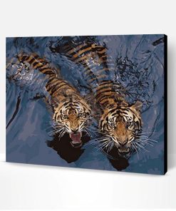 Tigers in The Water Paint By Number
