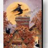 Vintage Halloween Witch Paint By Number