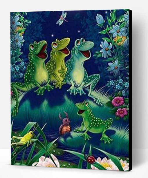 Frogs In Swamp Paint By Number