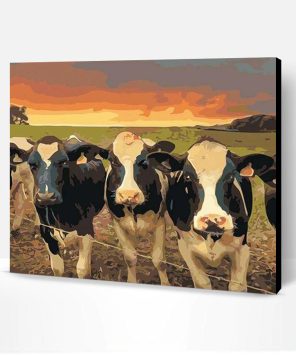 A Herd of Cows Paint By Number