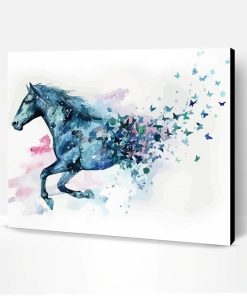 Horse and Butterflies Paint By Number