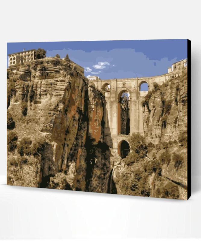 Arch bridge in Ronda Spain Paint By Number