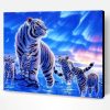 White Night tiger Paint By Number