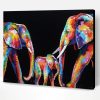 Colorful Elephant Family Paint By Number