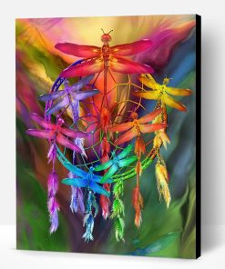 Colorful Dream Catcher Dragonflies Paint By Number
