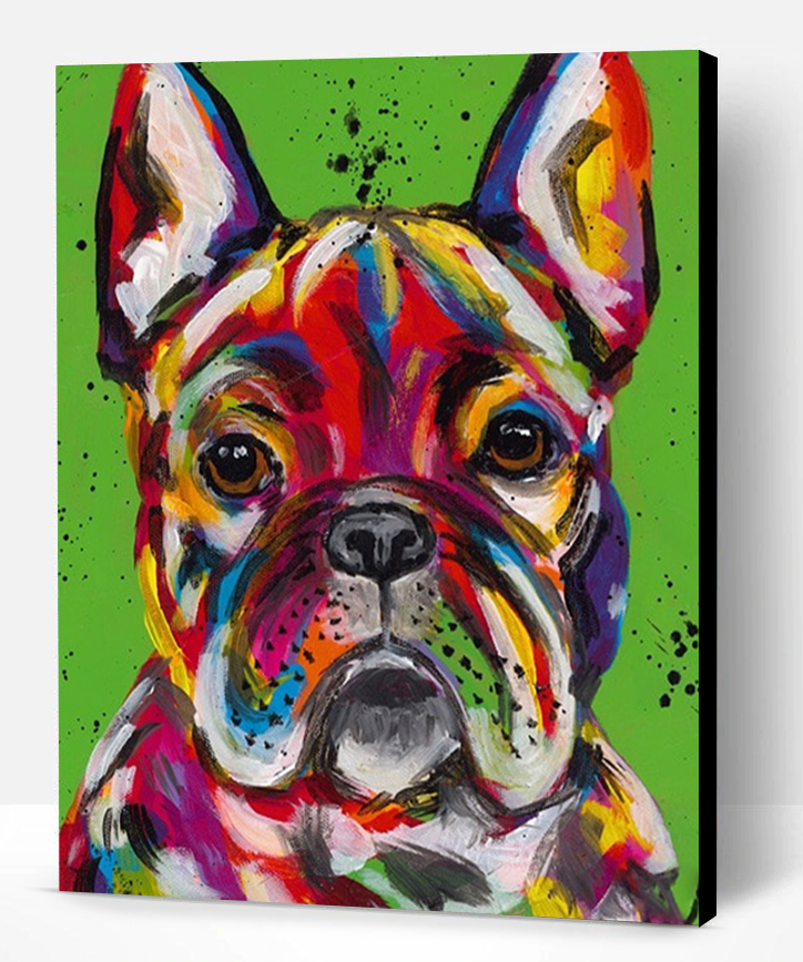 Colorful French Bulldog Animals Paint By Numbers - Paint By Numbers PRO