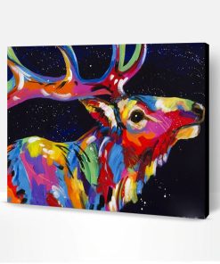 Colorful Reindeer Paint By Number