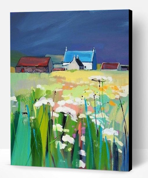 Cottages Wild Flowers Paint By Number