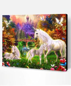 Horse Unicorn in Heaven Paint By Number