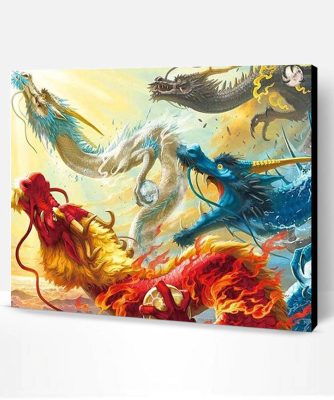 Colorful Dragons Paint By Number