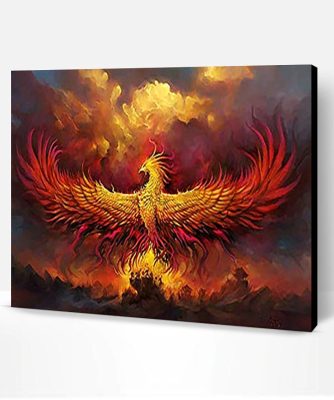 Flamed Phoenix Paint By Number