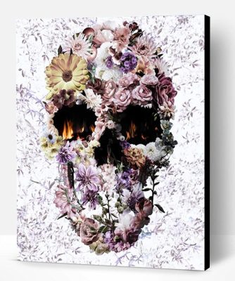 Floral Upland Skull Paint By Number