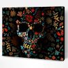 Flowerly Darkness Skull Paint By Number