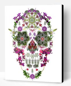 Garden Flowers Skull Paint By Number