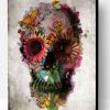 Garden Skull Light Paint By Number