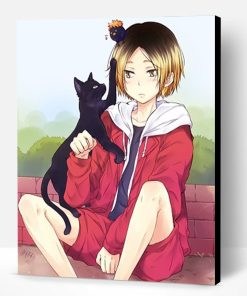Girl With Cute Cat Paint By Number