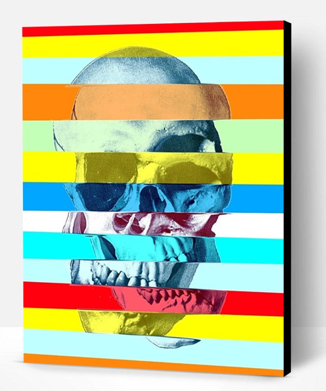 Glitch Skull Paint By Number