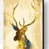 Gold Deer Paint By Number