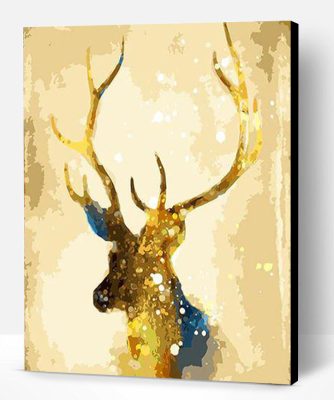 Gold Deer Paint By Number