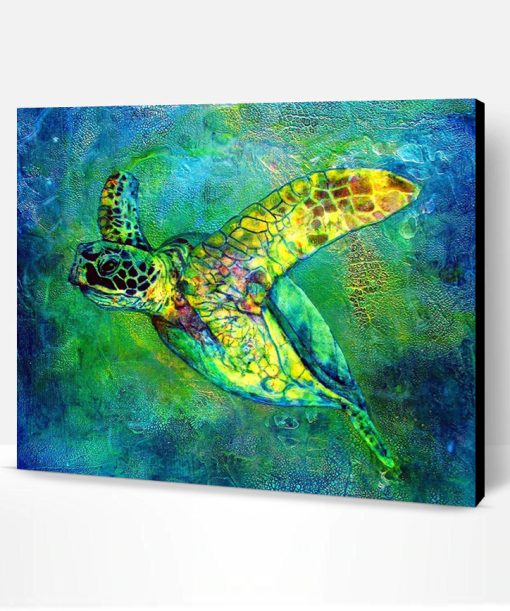 Green Turtle Paint By Number