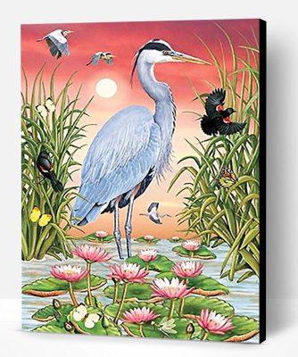 Grey Herons Birds Paint By Number