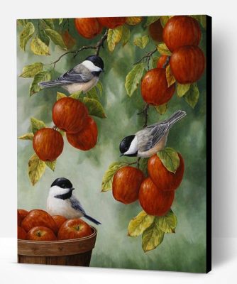 Apple Tree with Bird Paint By Number