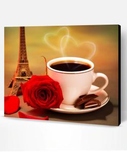 Hot Coffee And Roses Paint By Number