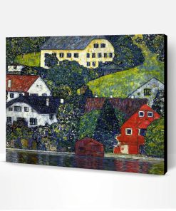 Houses At Unterach On Attersee By Gustav Klimt Paint By Number
