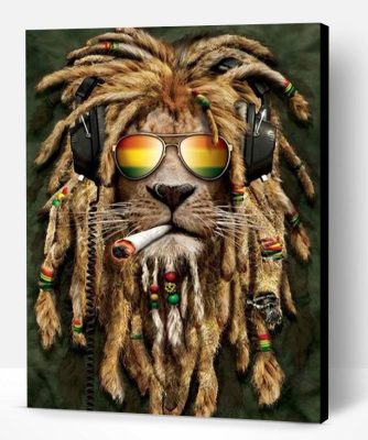 Jamaican Lion Paint By Number