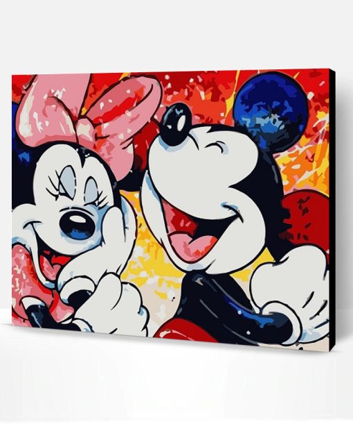 Mickey Mouse And Minnie Paint By Number