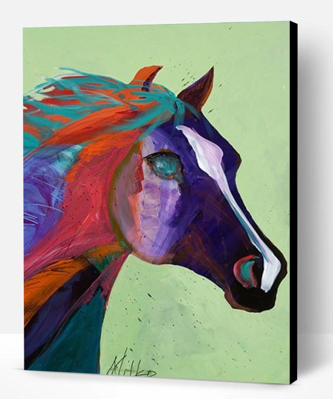 Multicolored Horse Paint By Number