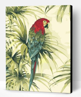 Parrot With Red Head Paint By Number