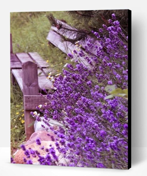 Purple Flower Next to The Chair Paint By Number